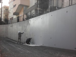 モンパレA・B・C棟　擁壁塗装工事 007